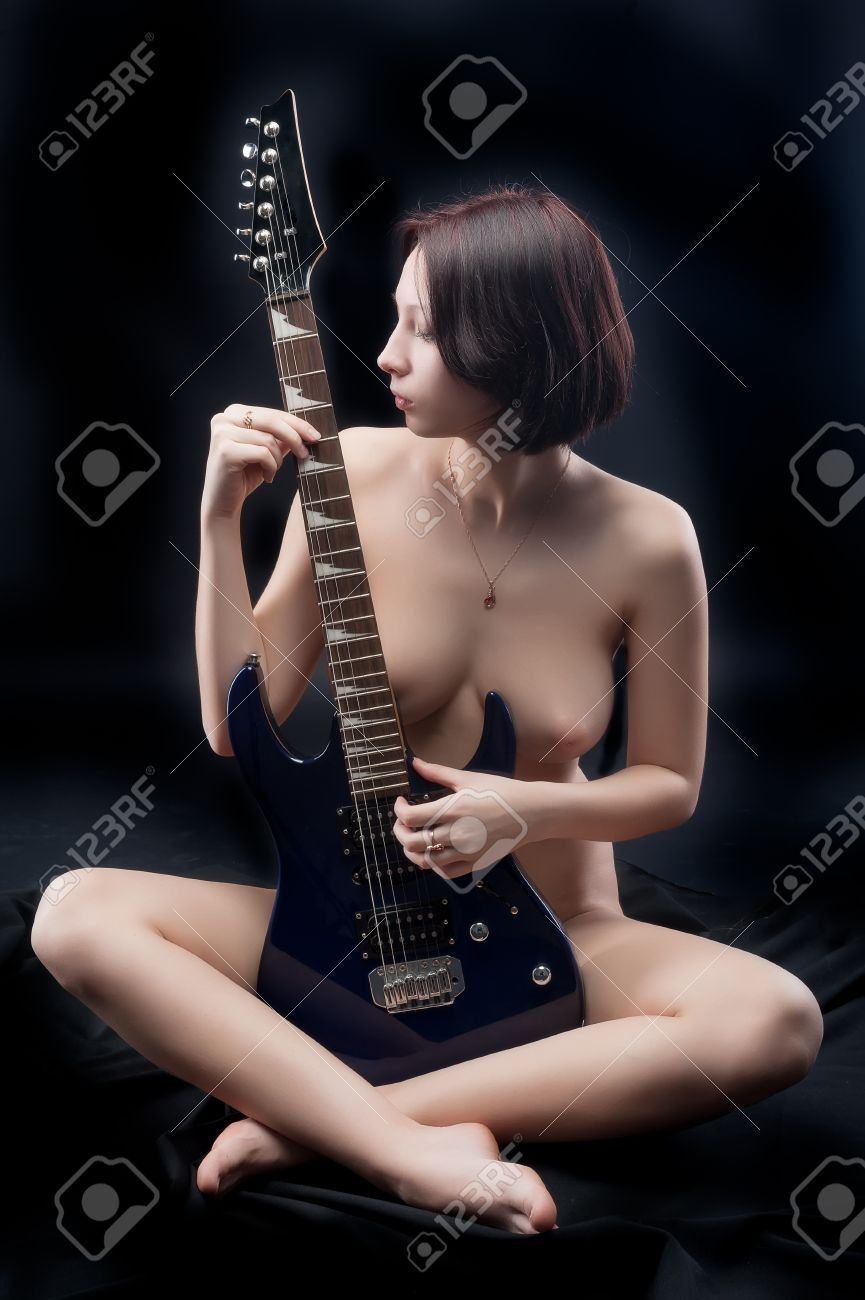 Nude girl playing drums images