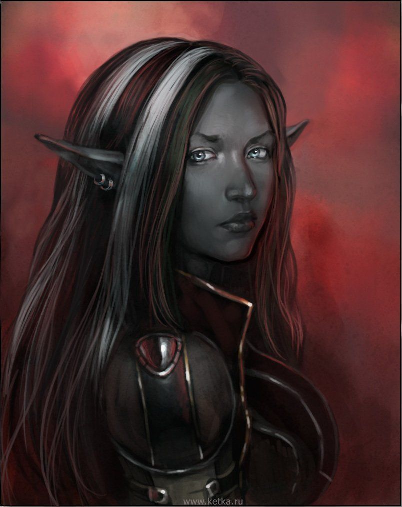 Annimated erotic dark elf