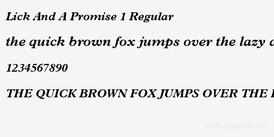 best of And font Lick a promise