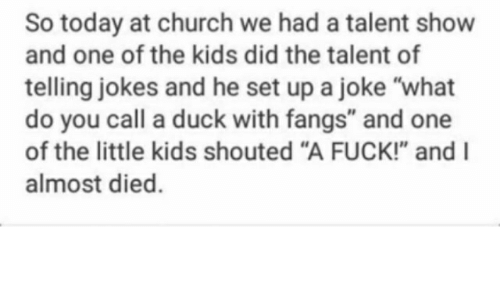 Jokes for church talent show