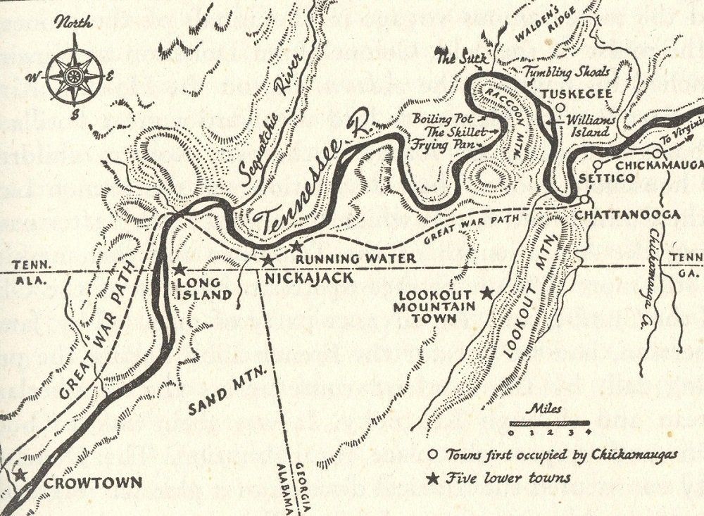 Map of suck creek tennessee