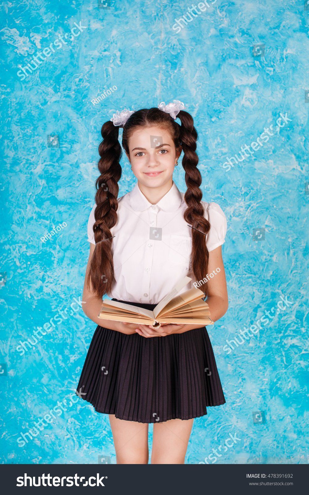 Teen young school girl