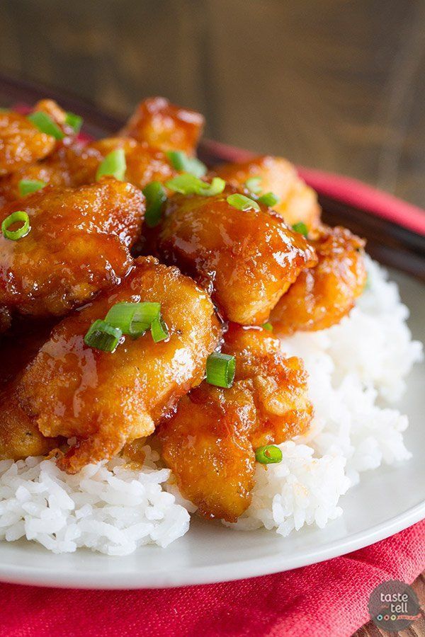 Blizzard reccomend Asian chicken with a white sugary sauce