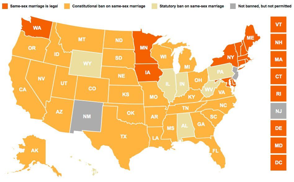 best of States gay Map of marriage