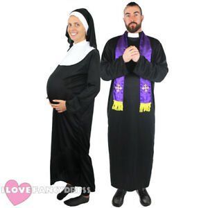 Funny priest and nun costumes