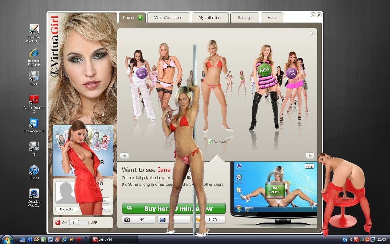 Virtual stripper sites