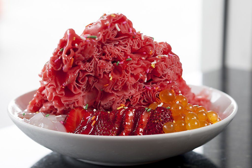 Ice reccomend Shaved ice lychee syrups