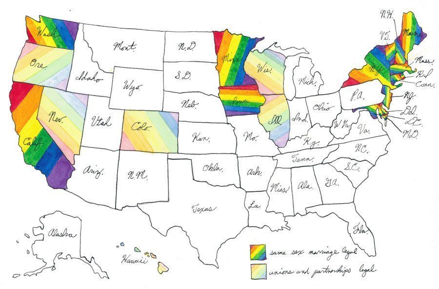 best of States gay Map of marriage