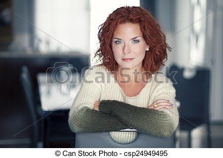 Mature red hair woman