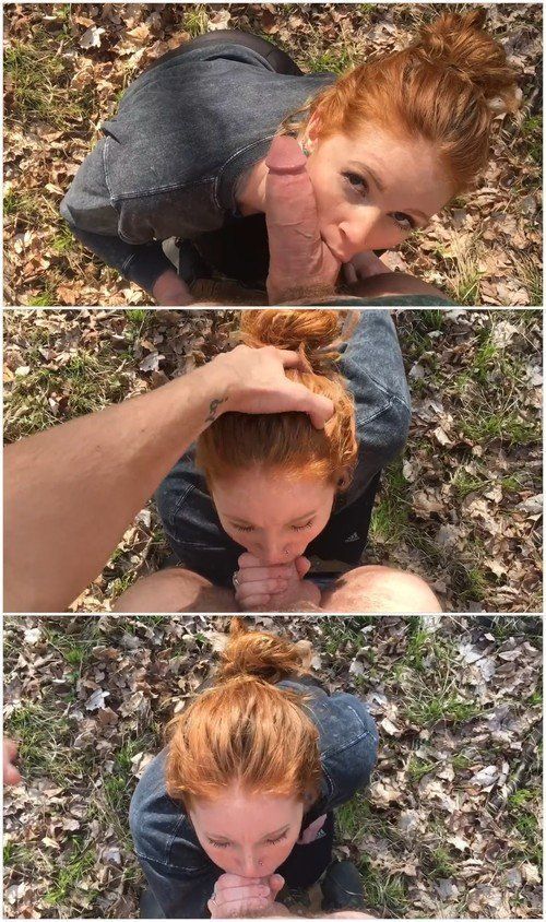 best of Blows Petite a woods the in big redhead cock