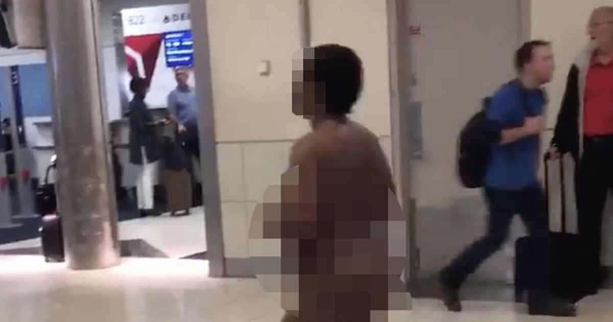 Naked at the airport