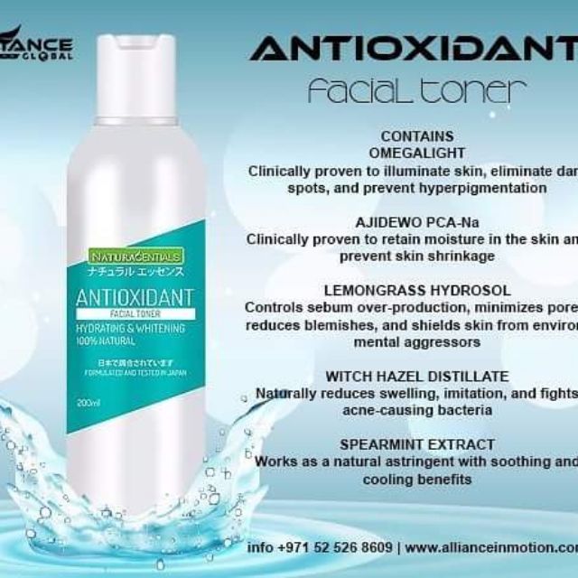 best of Facial toner Antioxidant