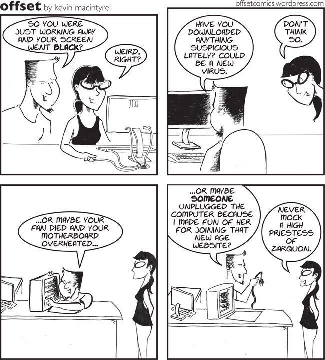 Comic computer strip
