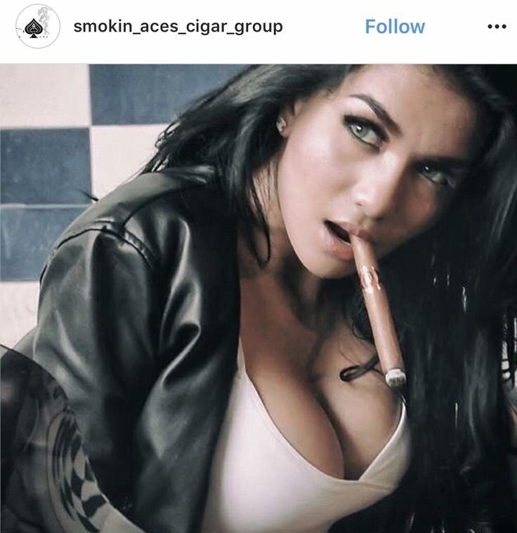 Cigar girl smoking fetish