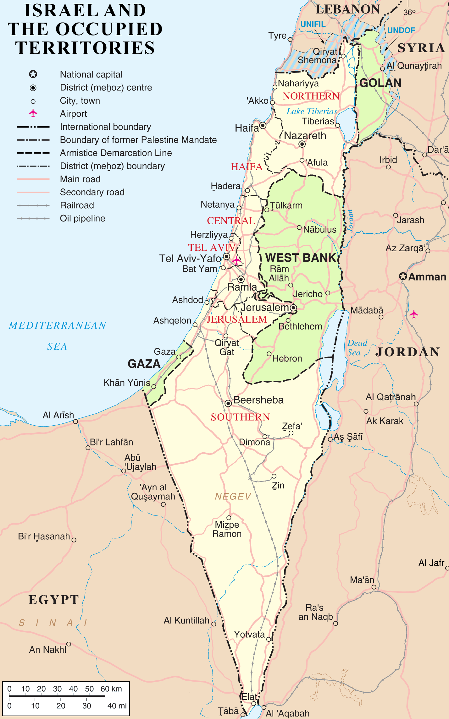 best of West and Map of gaza bank strip