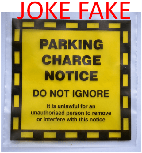 Mo reccomend Fake parking ticket joke