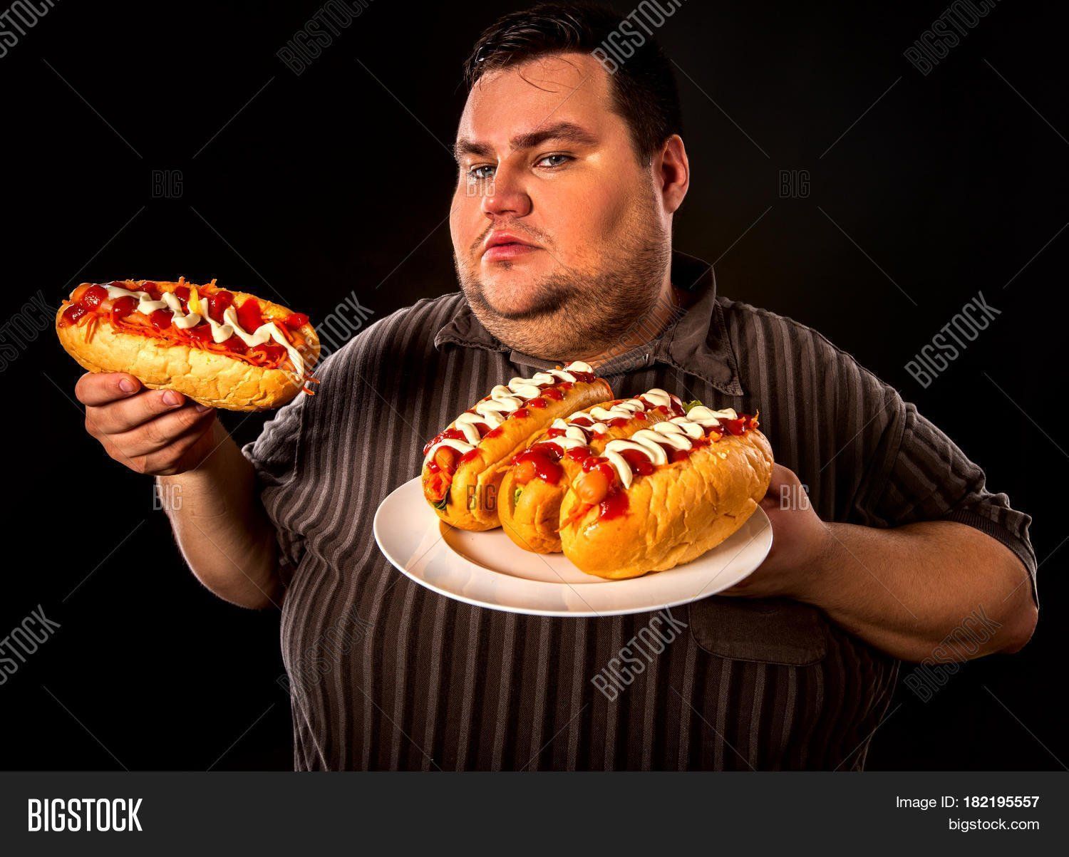 Fat person eating