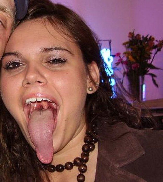 Long tongue nude girls
