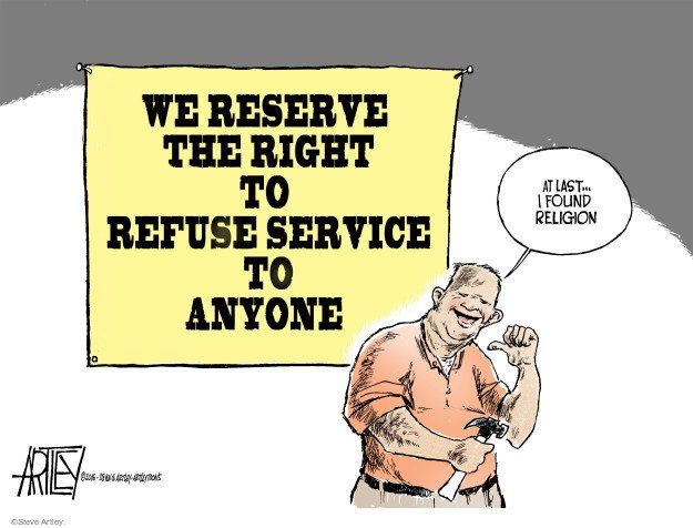 Governor reccomend Gays refused service