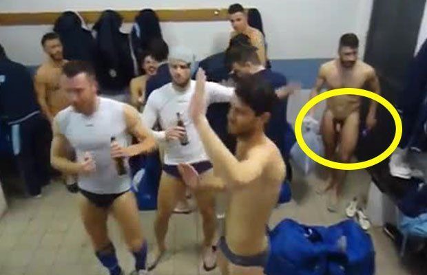 best of Footballers room in dressing Girls naked