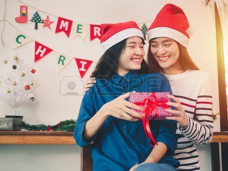Lesbian christmas party photo