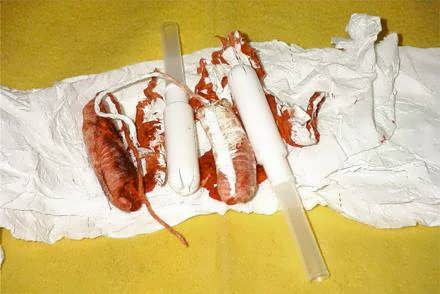 best of Tampon Naked girls on period