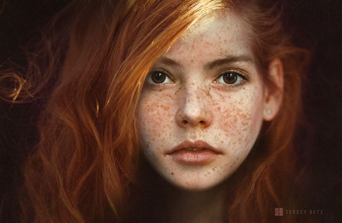 Redhead and freckles photography